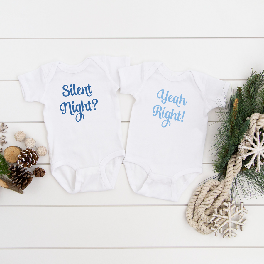 Twins Set of 2, Silent Night Yeah Right