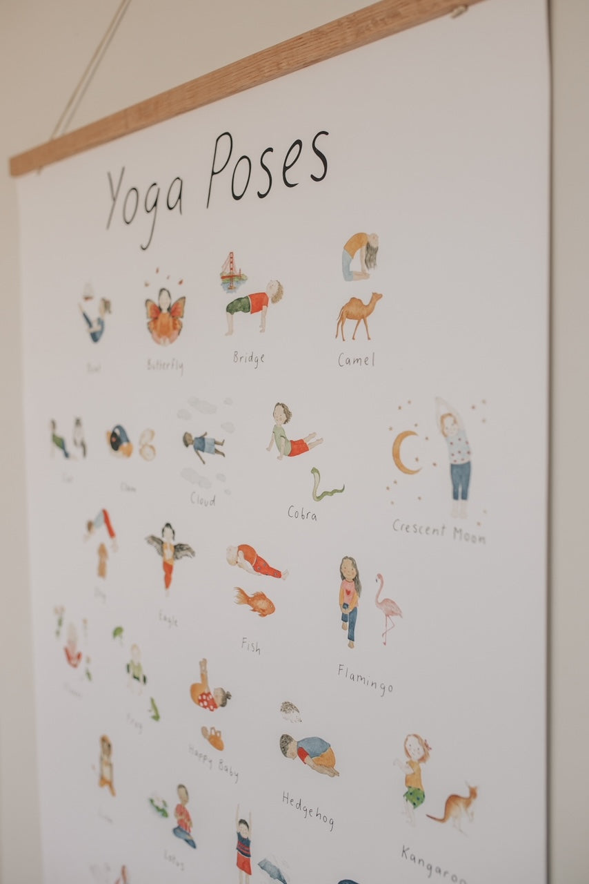 Yoga Poses Print and Hanger