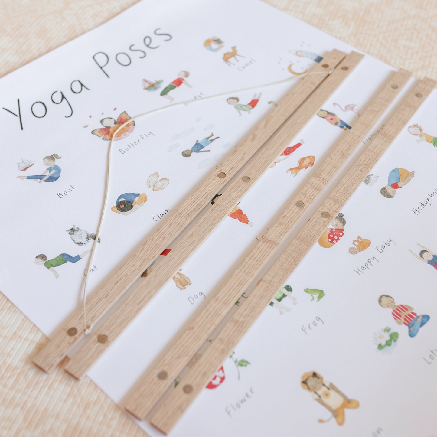 Yoga Poses Print and Hanger