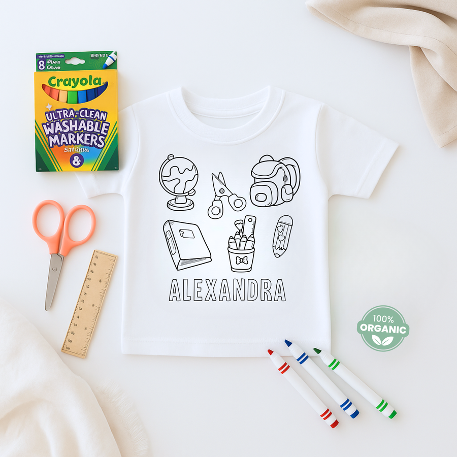 School Elements Kids Washable Coloring Tee