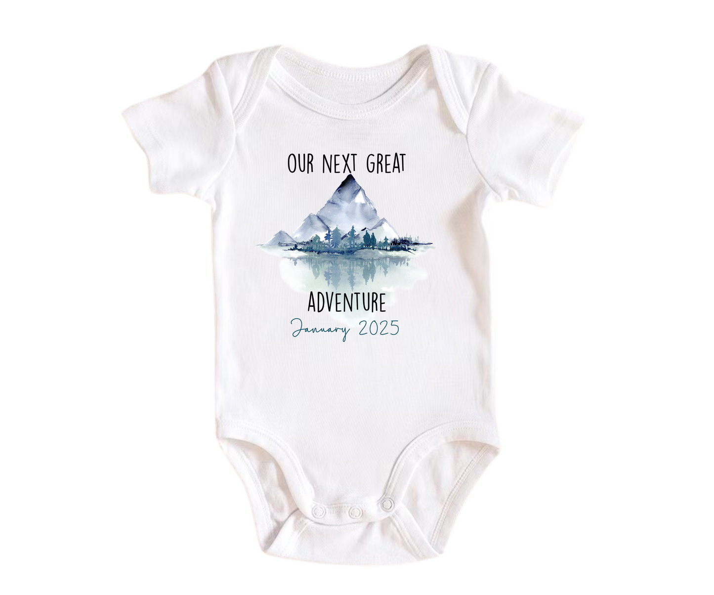 Our Next Great Adventure - Custom Announcement Bodysuit