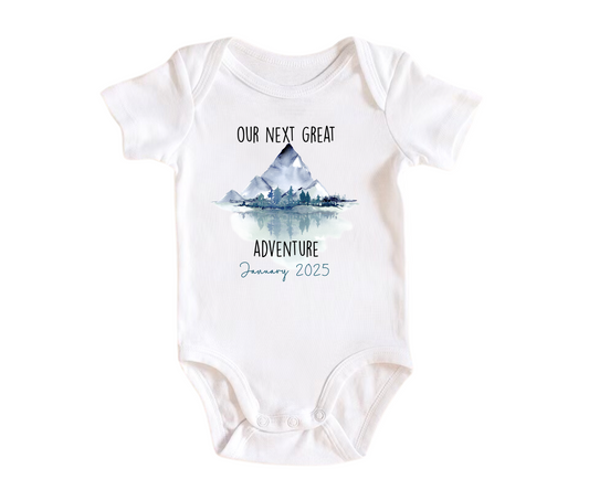 Our Next Great Adventure - Custom Announcement Bodysuit