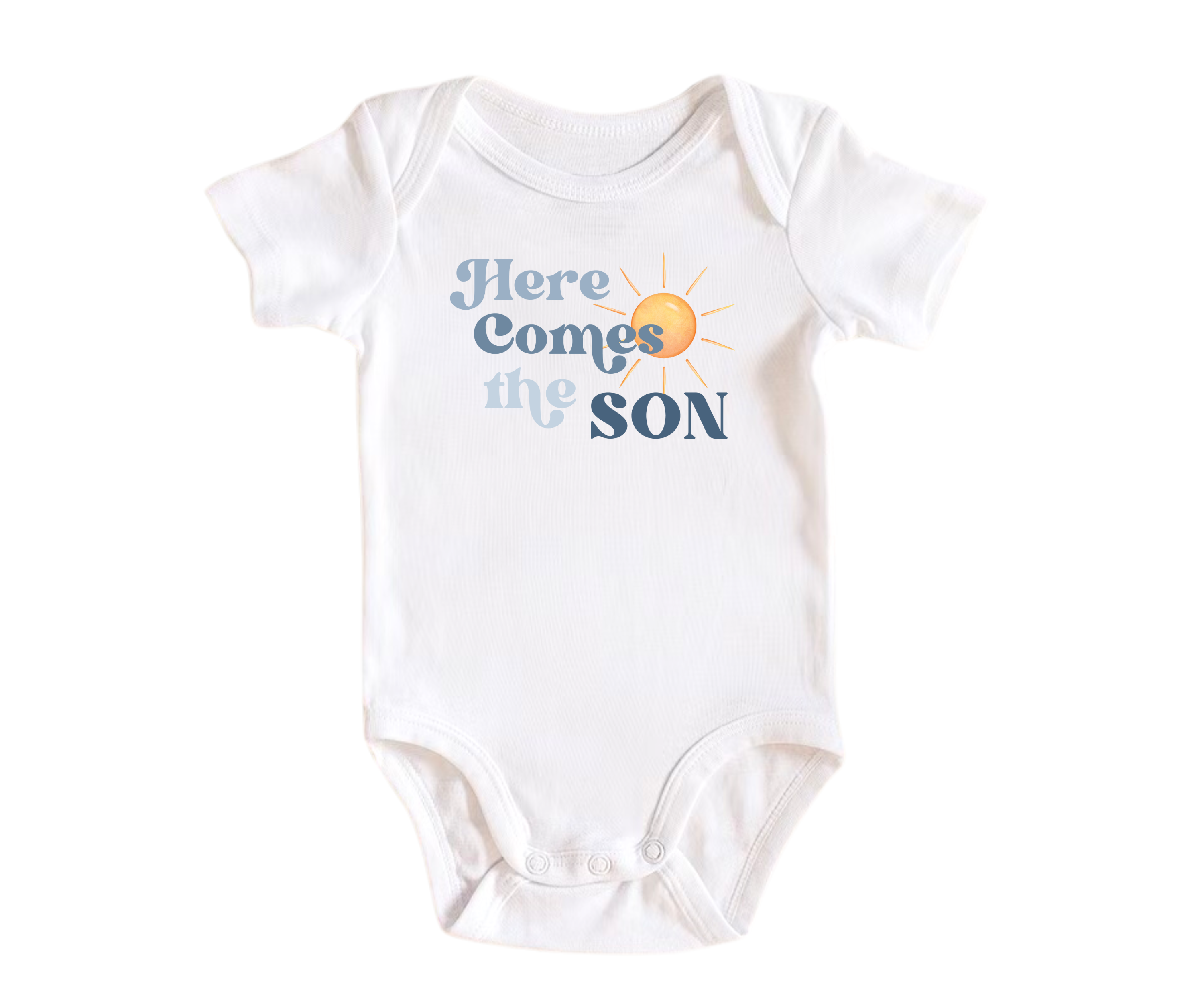 Here Comes the Son - Pregnancy Announcement Baby Boy Bodysuit