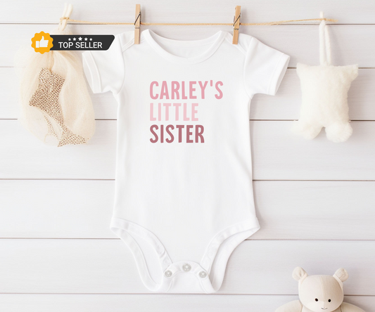 Custom Little Sister Bodysuit - Baby and Toddler Graphic Tees