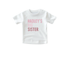 Custom Pink Big Sister Shirt - Toddler and Youth