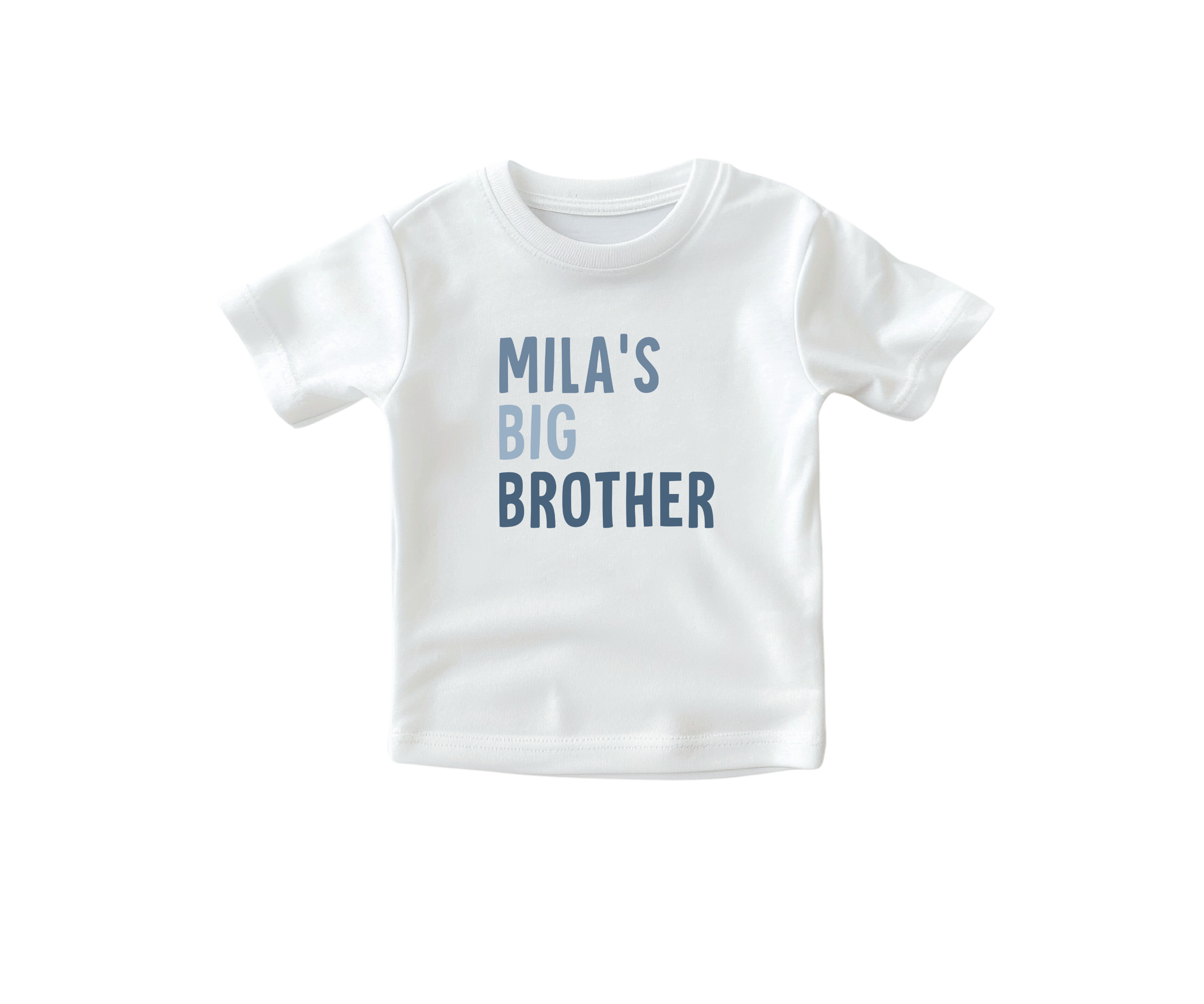 Custom Blue Big Brother Shirt - Toddler and Youth