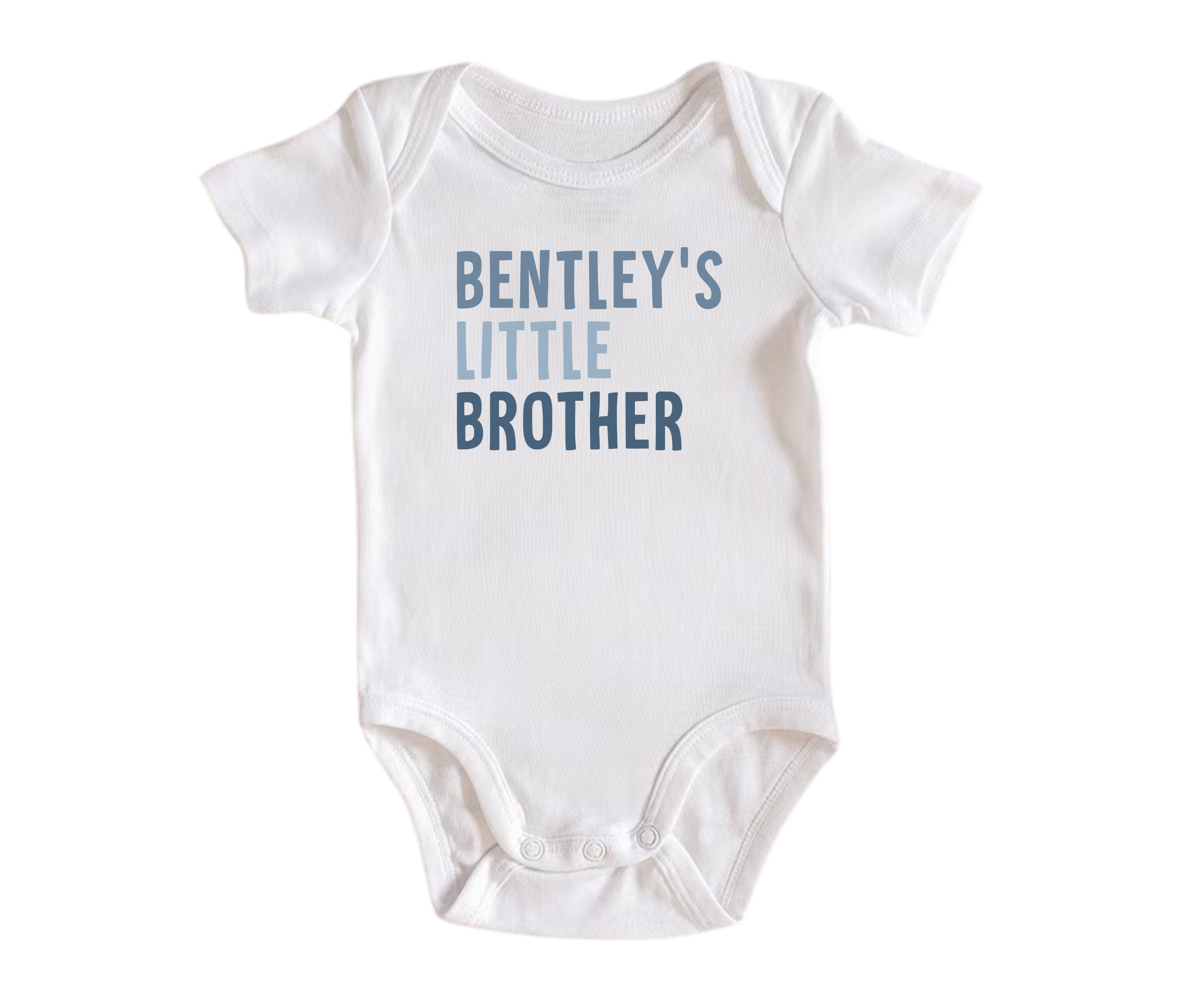 Custom Blue Little Brother Bodysuit - Baby & Toddler T-Shirt