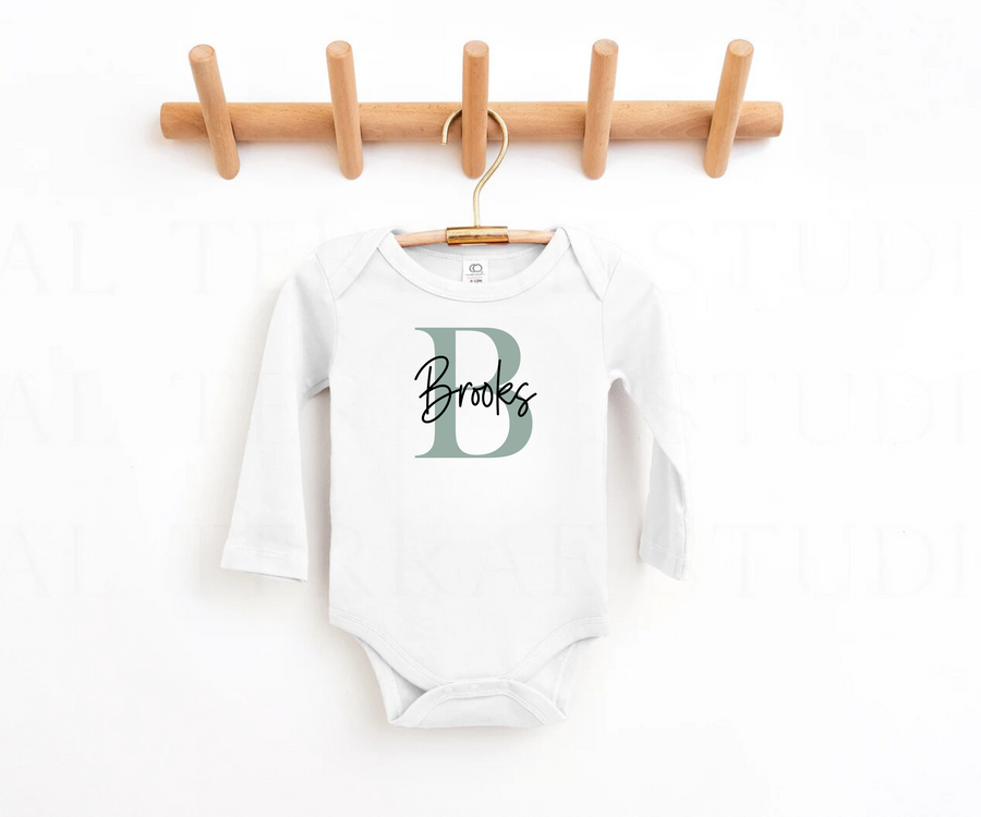 Custom Name Initial Baby Bodysuit - Toddler & Youth Shirts Available