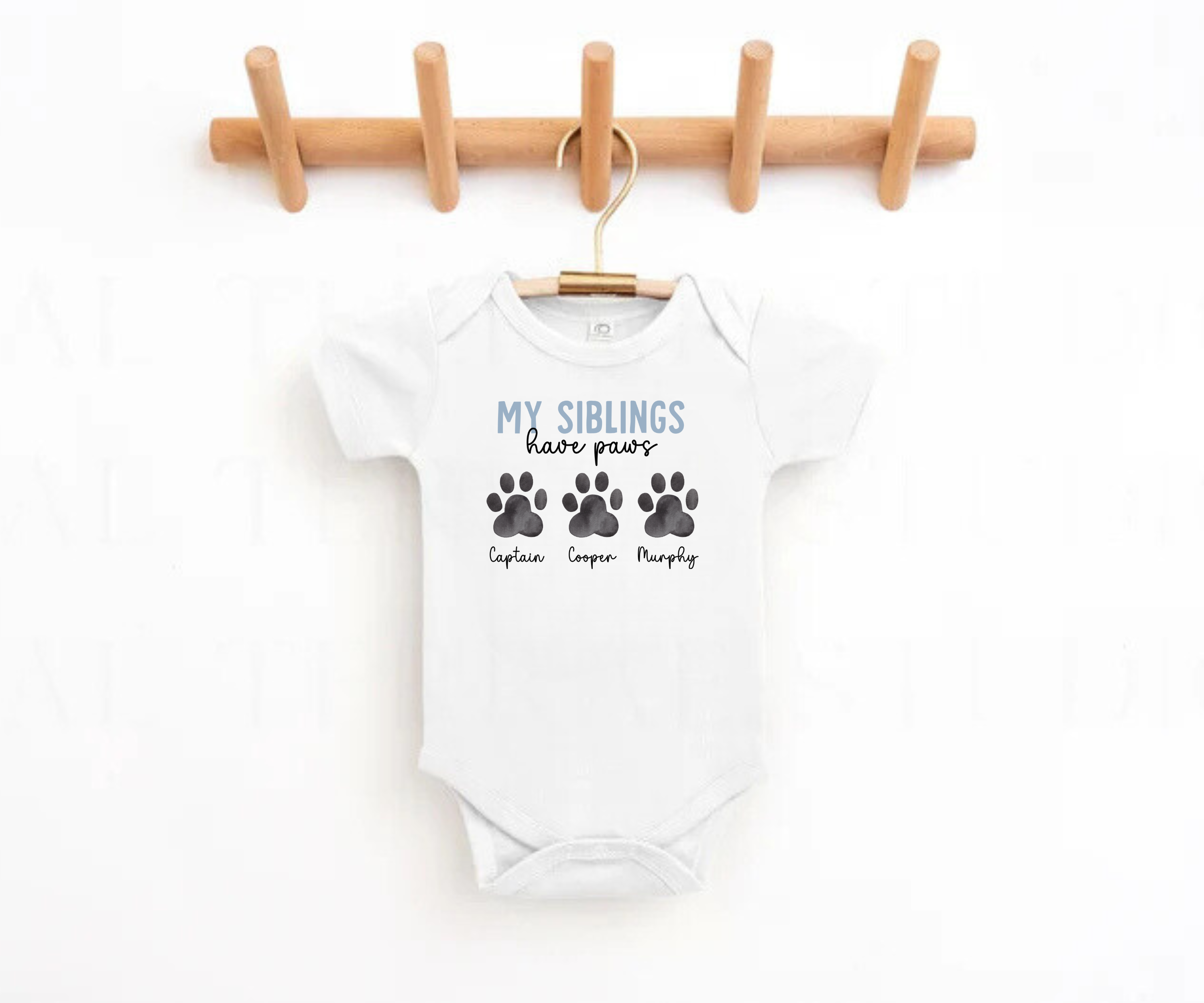 My Siblings Have Paws - Custom Baby & Toddler Graphic Tee