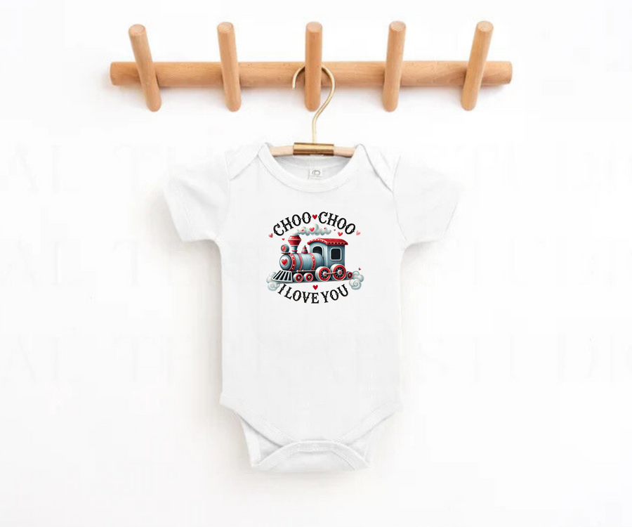 Choo Choo I Love You, Valentine's Day Baby Bodysuit