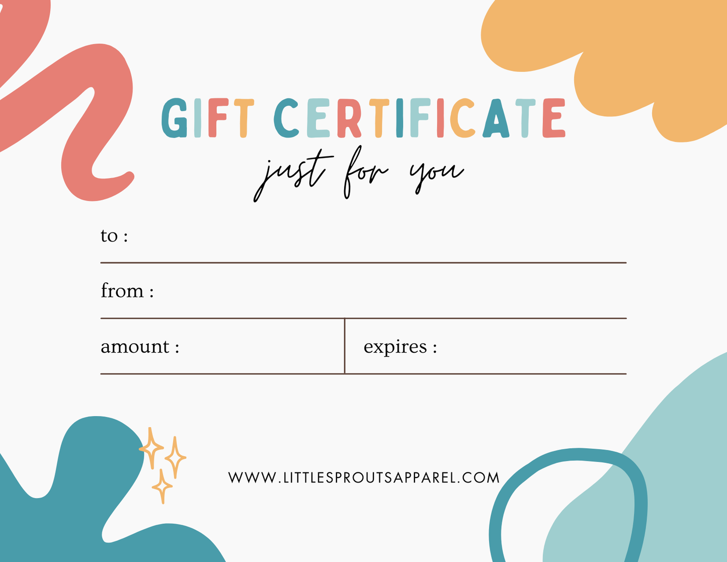 Little Sprouts Apparel Gift Card